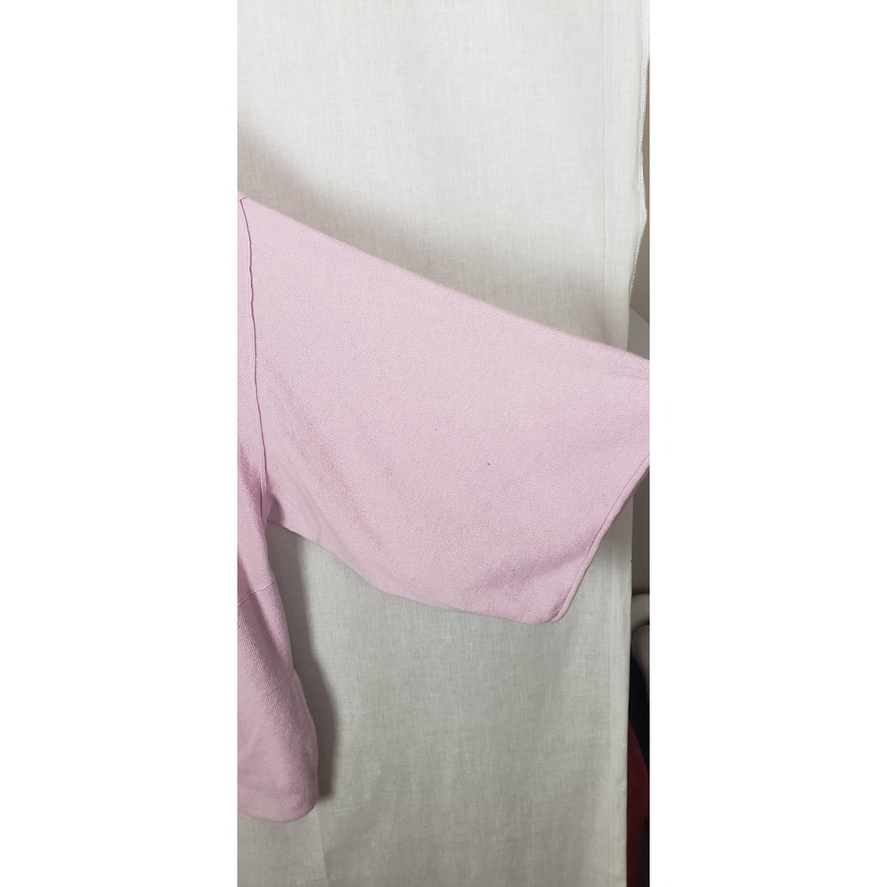 Pure Jill Kimono Sweater Pink Cotton Cashmere Oversized Knit Pocket L Casual - Picture 4 of 11